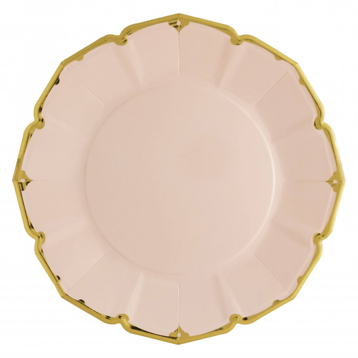 Ornate Blush Pink Dinner Paper Plates Ellie and Piper