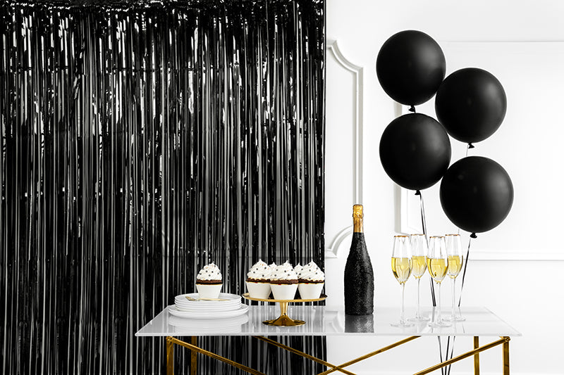 Black Fringe Curtain | The Party Darling