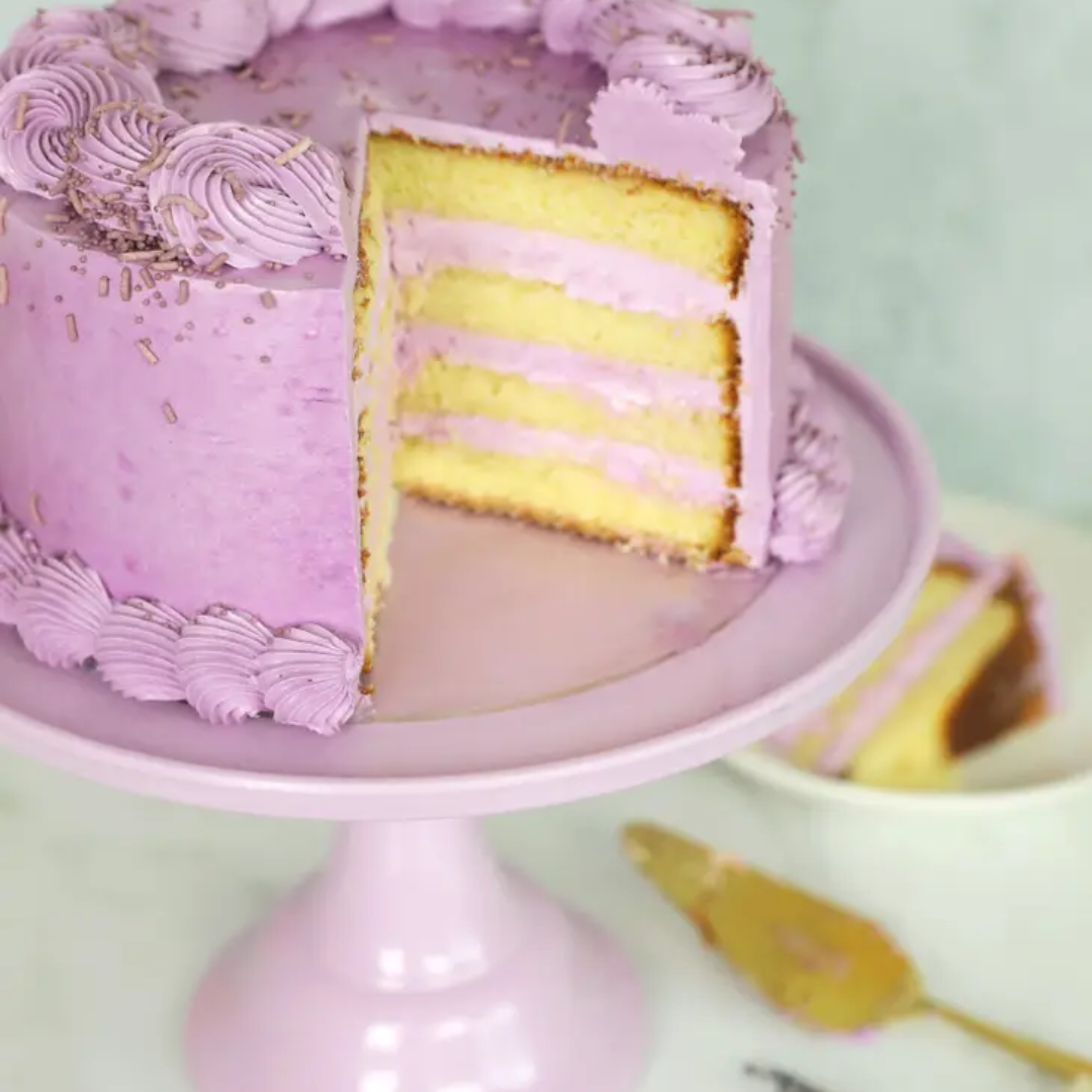 Hot Pink Melamine Pedestal Cake Stand