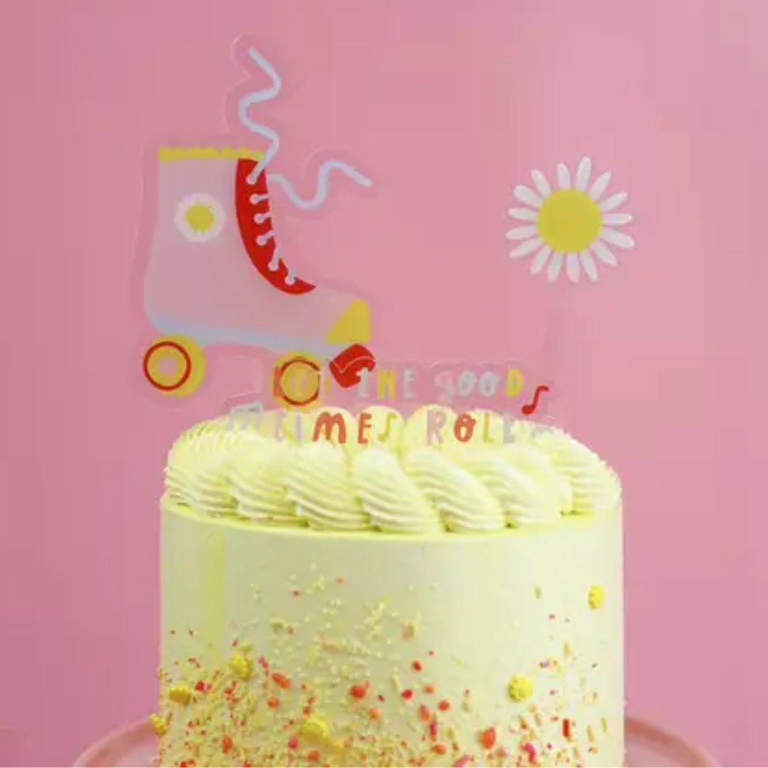 Roller Skate Acrylic Cake Topper — Sugar Drop
