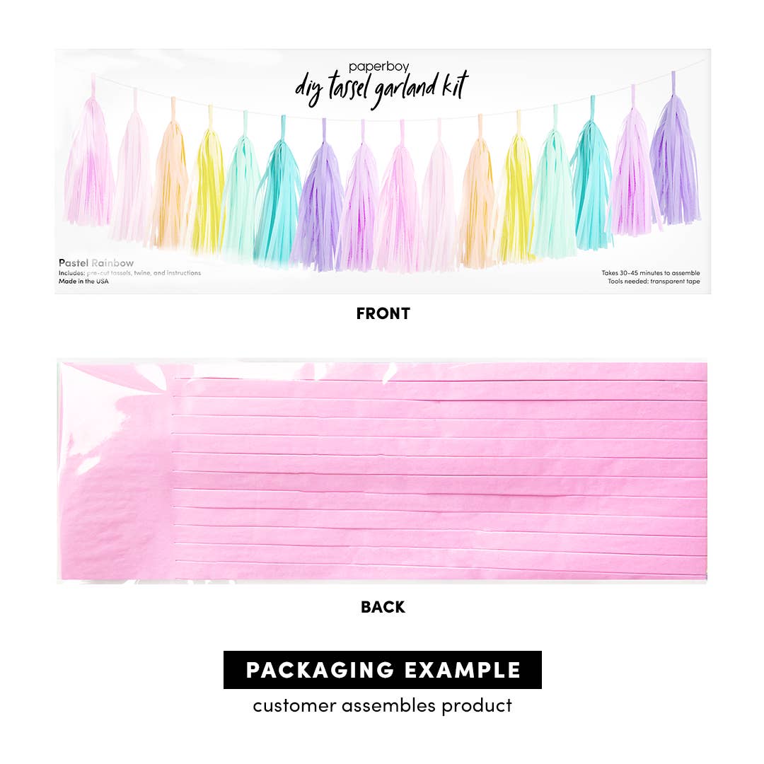 Tassel Garland Kit - Pastel Rainbow – Paperboy