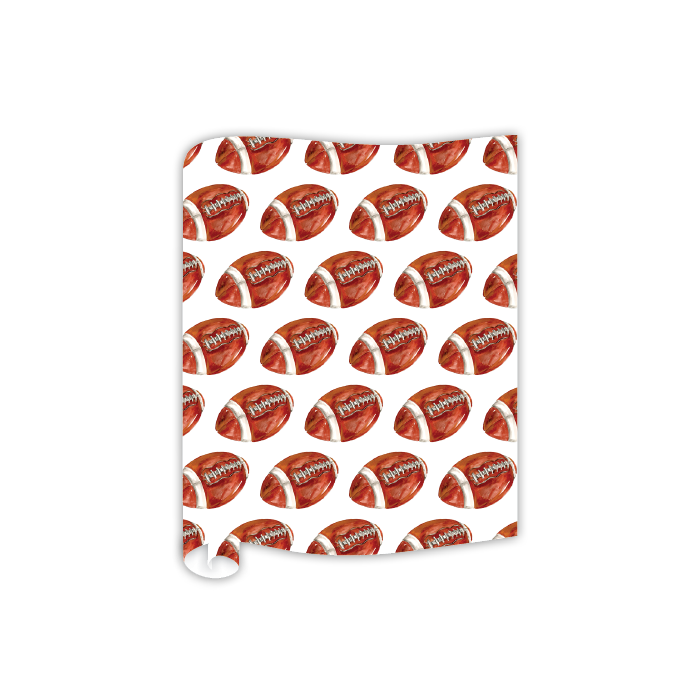 Handpainted Football Table Runner