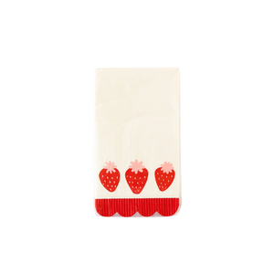 Berry Fringe Scallop Guest Towel - Ellie and Piper