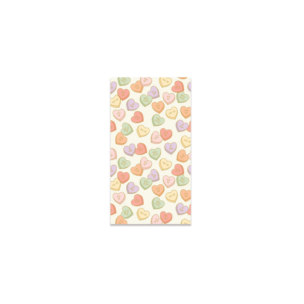 Conversation Hearts Paper Guest Towel - Ellie and Piper