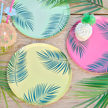 Hawaiian Tiki Palm Leaf Printed Paper Plates - Ellie and Piper