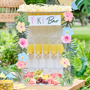 Hawaiian Tiki Bar Drinks Stand with Grazing Board - Ellie and Piper