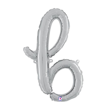 Mini Script Silver Foil Balloons 14”