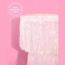 Iridescent Tinsel Fringe Party Chandelier