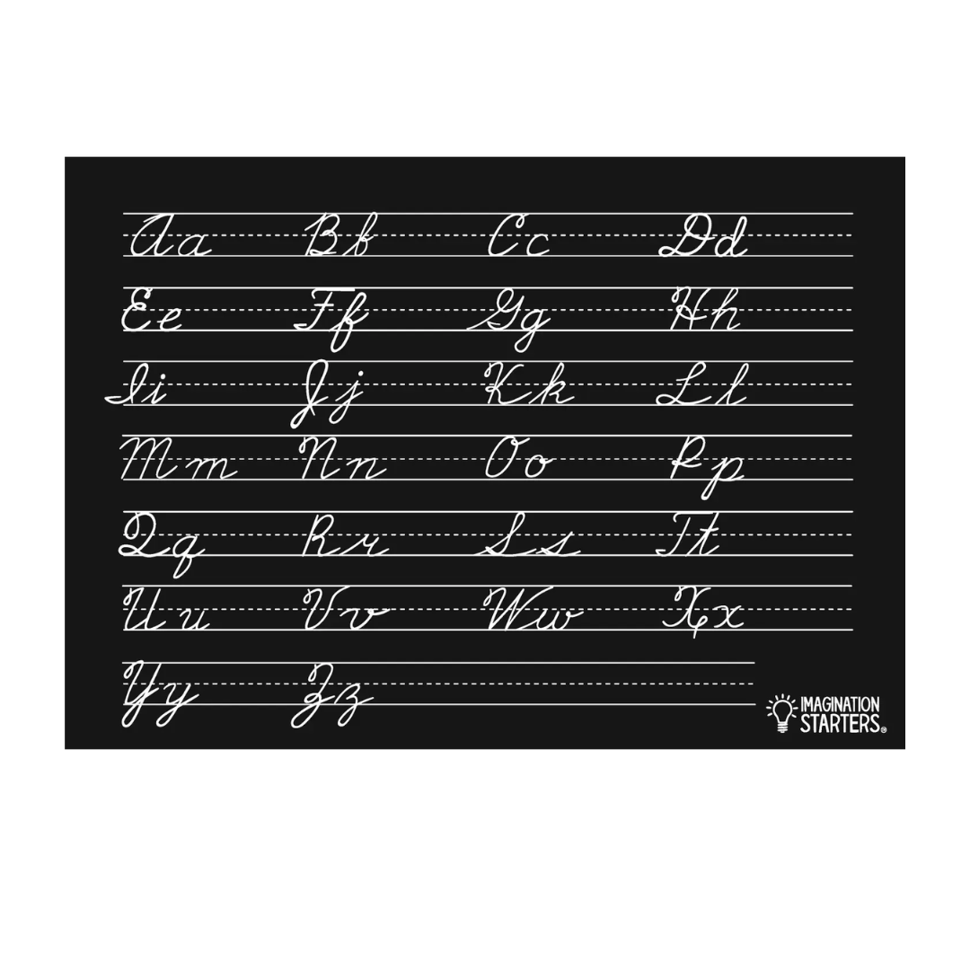 Chalkboard Cursive Practice Placemat | Ellie and Piper