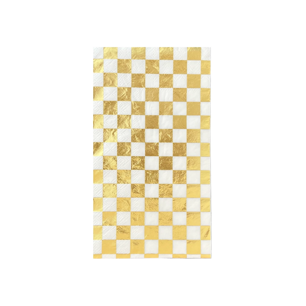 Check It! Gold Clash Check Guest Napkins - Ellie and Piper