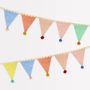 Pastel Pom Pom Flag Garland - Ellie and Piper