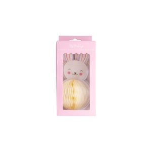Bunny Honeycomb Banner - Ellie and Piper