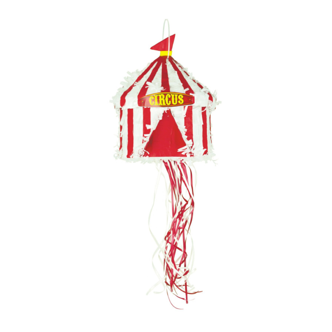 Small Circus Number 1 Pinata for 1st Birthday, Gold Foil Carnival