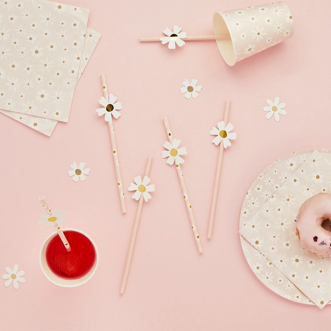 Daisy Paper Straws - Ellie and Piper