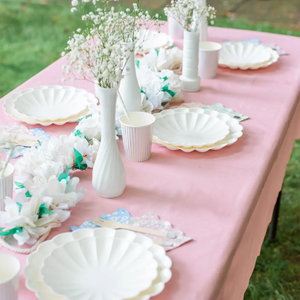 Eco-Friendly Pink Disposable Pastel Paper Party Tablecloth - Ellie and Piper