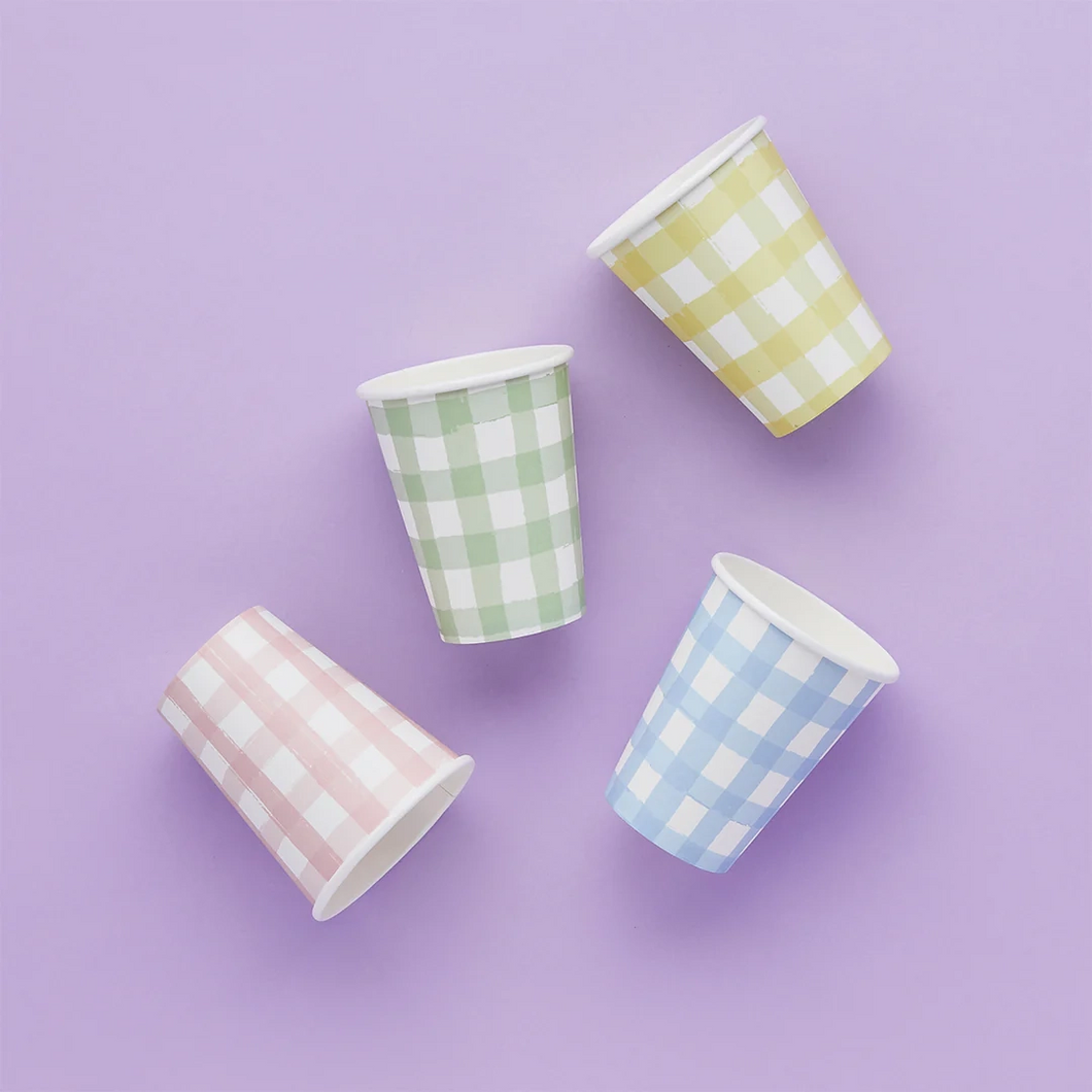Gingham Paper Cups - Ellie and Piper