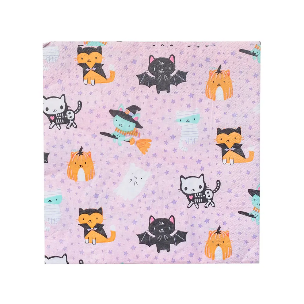 Meowloween Large Napkins - Ellie and Piper