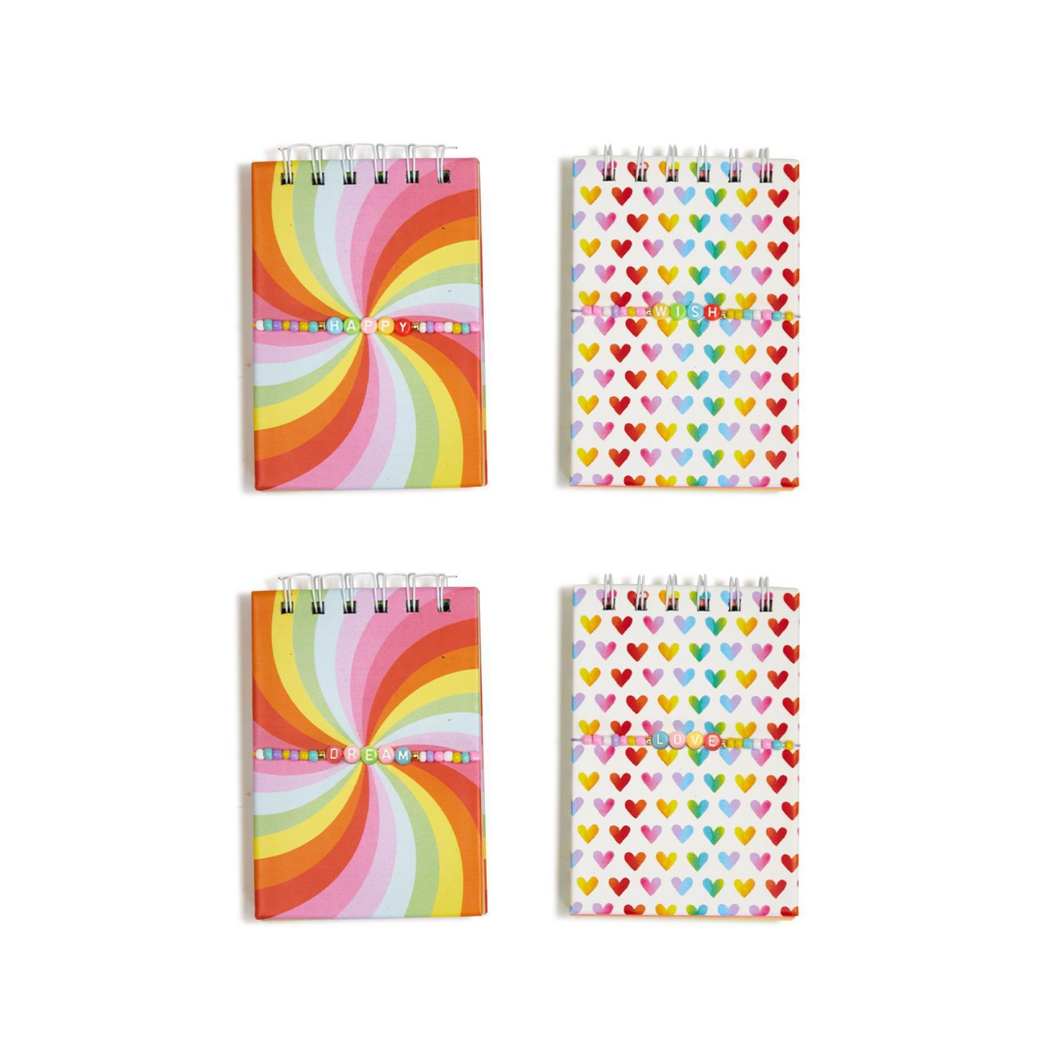 Rainbow Pages Spiral Notebook with Adjustable Bracelet - Ellie and Piper