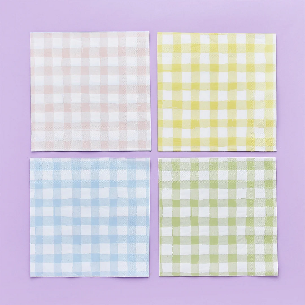 Gingham Paper Napkins - Ellie and Piper