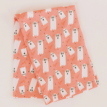 Pink Halloween Ghost Flour Sack Towel - Ellie and Piper