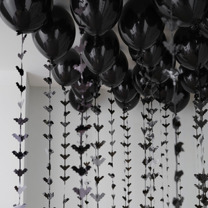 Halloween Balloons Ceiling Kit with Bat Balloon Tails - Ellie and Piper