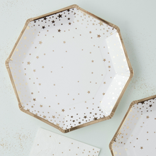 Gold Foiled Star Paper Plates - Ellie and Piper