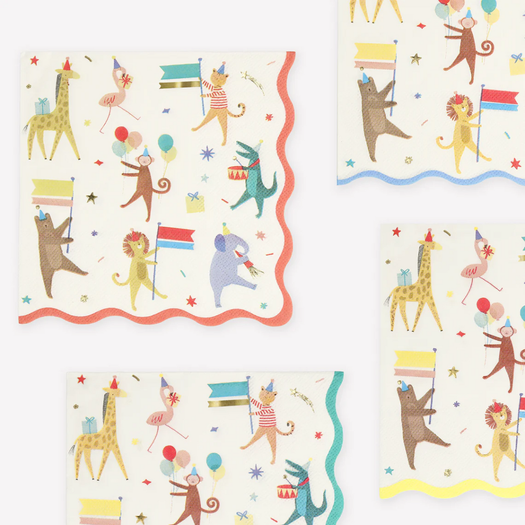 Animal Parade Large Napkins - Ellie and Piper