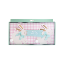 Bunnies with Ribbon Bows Banner - Ellie and Piper
