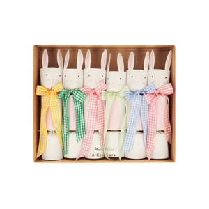 Gingham Bow Bunny Crackers - Ellie and Piper