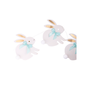 Bunnies with Ribbon Bows Banner - Ellie and Piper