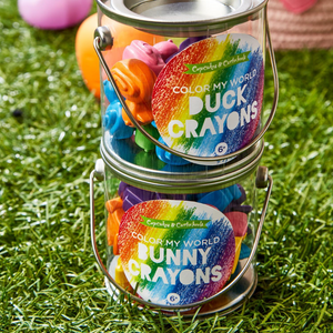 Hoppy Colors Set of 12 Mini Crayons in Paint Jar - Ellie and Piper