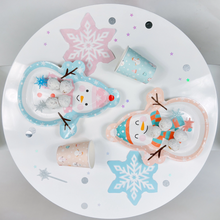 Snow Day Snowman Plates - Ellie and Piper