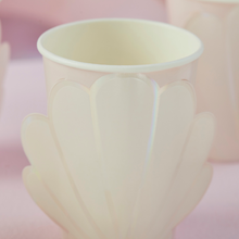 Iridescent and Pink Mermaid Shell Paper Cups - Ellie and Piper