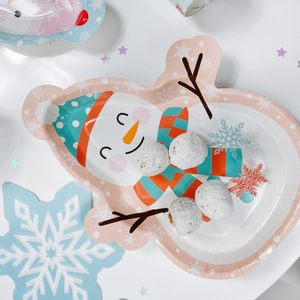 Snow Day Snowman Plates - Ellie and Piper