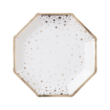 Gold Foiled Star Paper Plates - Ellie and Piper