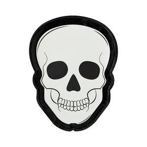 Skull Shaped Paper Halloween Plates - Ellie and Piper