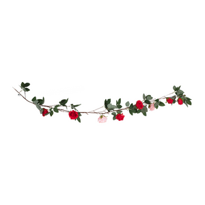 Artificial Rose Garland with String Lights - Ellie and Piper