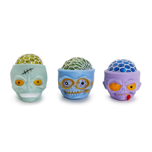 Glitter Gel Skull Squish Toy