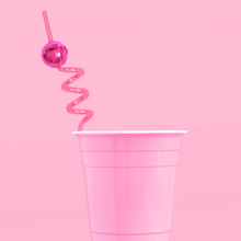 Reusable Pink Disco Straws - Ellie and Piper