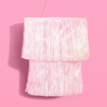 Iridescent Tinsel Fringe Party Chandelier