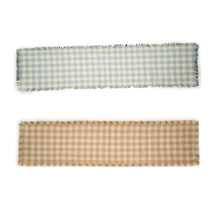 Double Sided Gingham Table Runner - Light Blue - Ellie and Piper