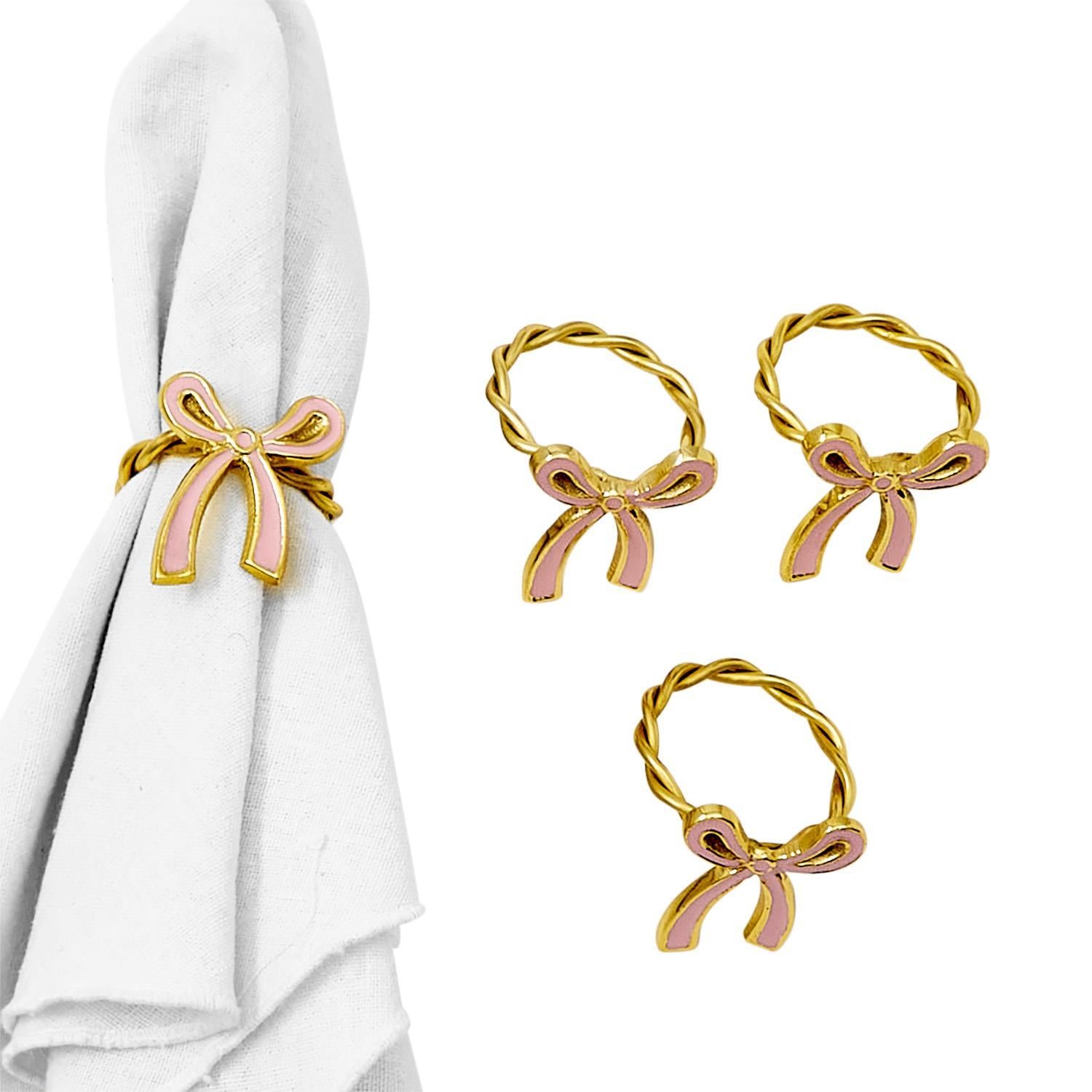 Two's Company Bow Napkin Rings - Thumbnail 2