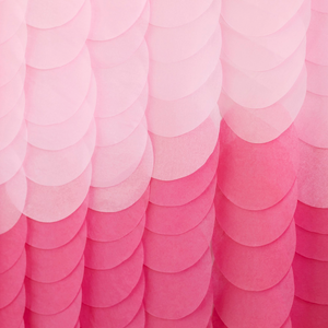 Pink Ombre Tissue Paper Disc Party Backdrop - Ellie and Piper