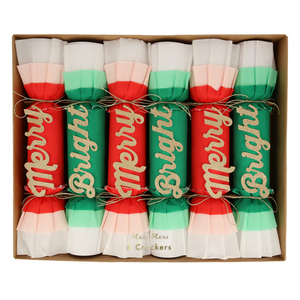 Merry & Bright Christmas Crepe Crackers - Ellie and Piper