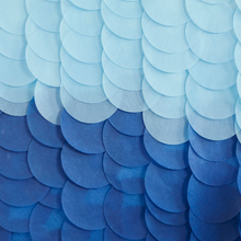 Blue Ombre Tissue Paper Disc Party Backdrop - Ellie and Piper