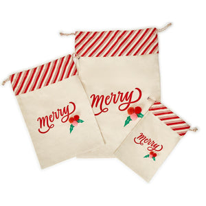Merry & Bright Reusable Gift Bags (Set of 3) - Ellie and Piper