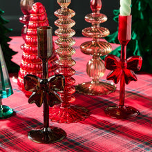 Holiday Bow Taper Candleholders - Ellie and Piper
