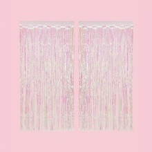 Iridescent Tinsel Fringe Curtain Backdrop