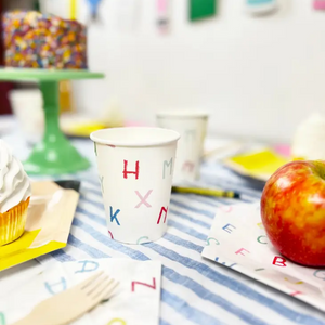 Back To School Alphabet Cups - Ellie and Piper