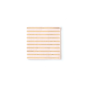 Blush And Gold Striped Cocktail Napkins - Ellie and Piper